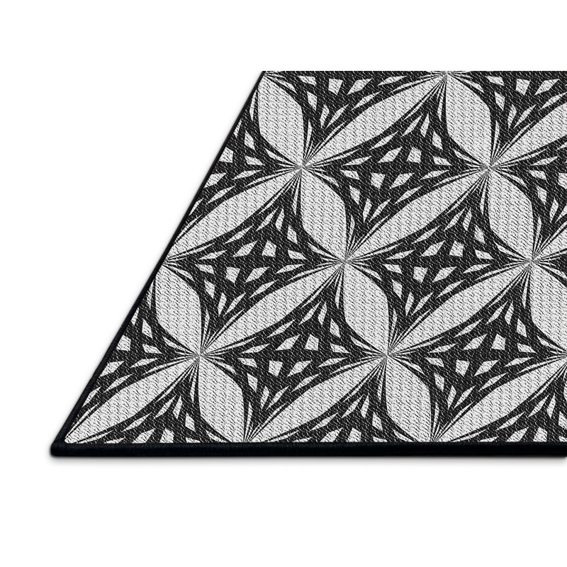 Tapis noir / gris Power Loom, Rectangle 5 pi x 7 pi
