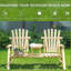 Chaise 2 places Adirondack en bois, banc de patio avec table, chaise d'extérieur avec causeuse pour porche, cour arrière