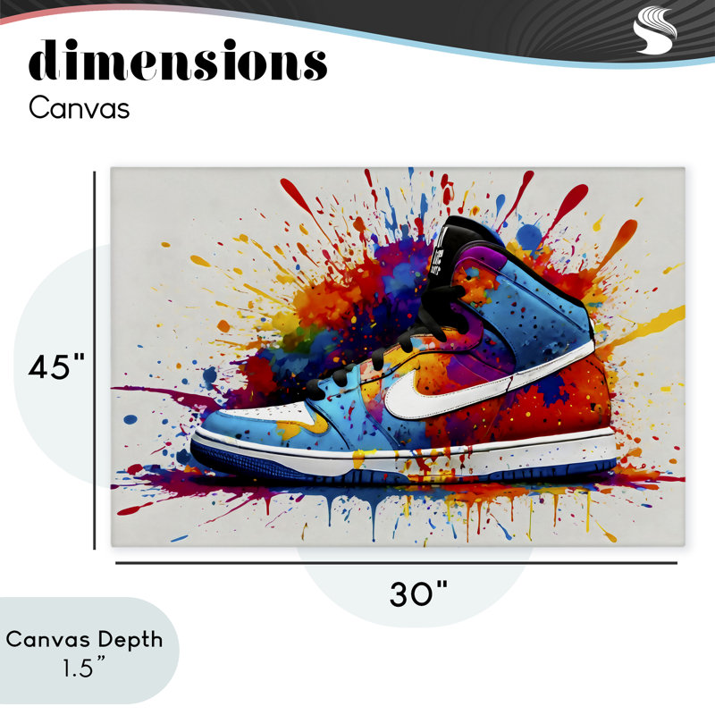 Toile Centric Sneaker, conçue par Creative Studio, H 30 po x l 45 po