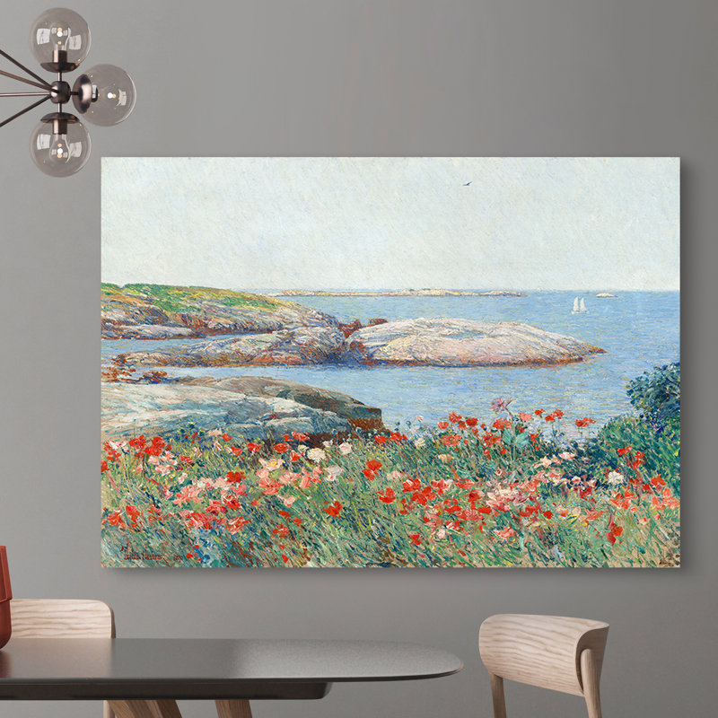 Poppies, Isles Of Shoals by Childe Hassam - Wrapped Canvas Print, 70cm H x 100cm W x 4cm D