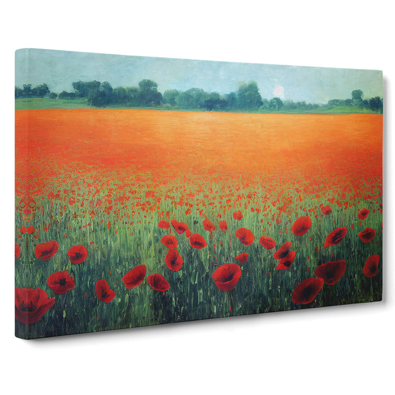 Superb Poppies Flowers - Wrapped Canvas, 35cm H x 50cm W x 3cm D
