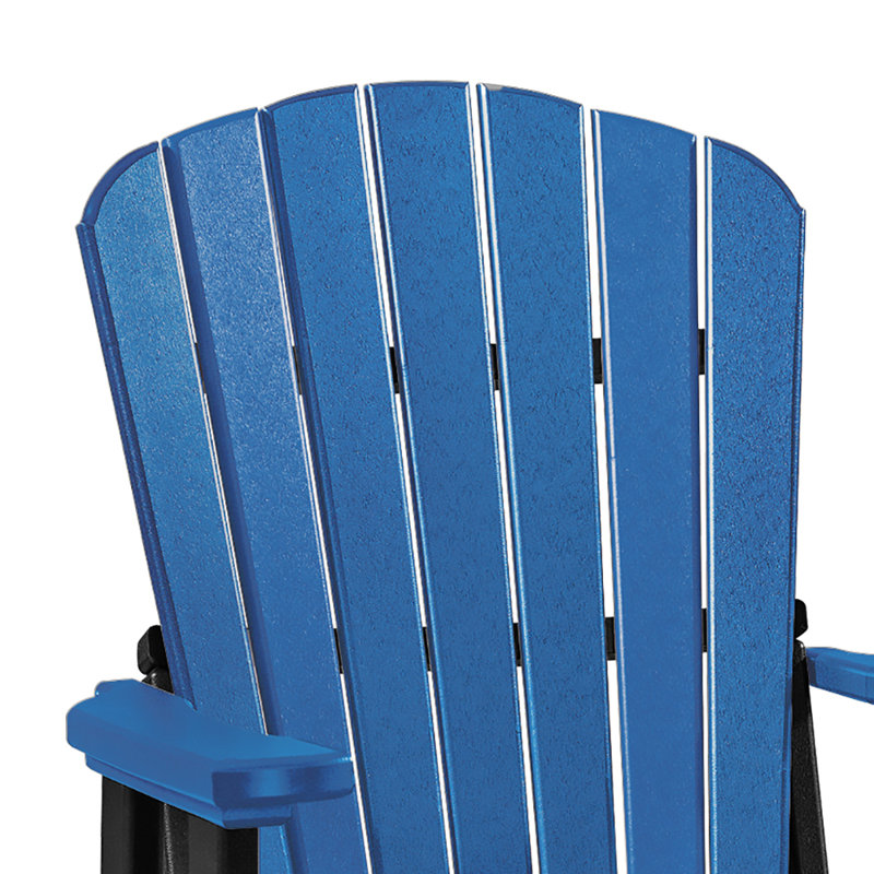 Outdoor Adirondack Chair, Brown/White
