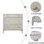 Commode 2 tiroirs avec bureau coulissant