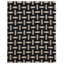 Preston Black/Ivory Jute Fabric Area Accent Rug