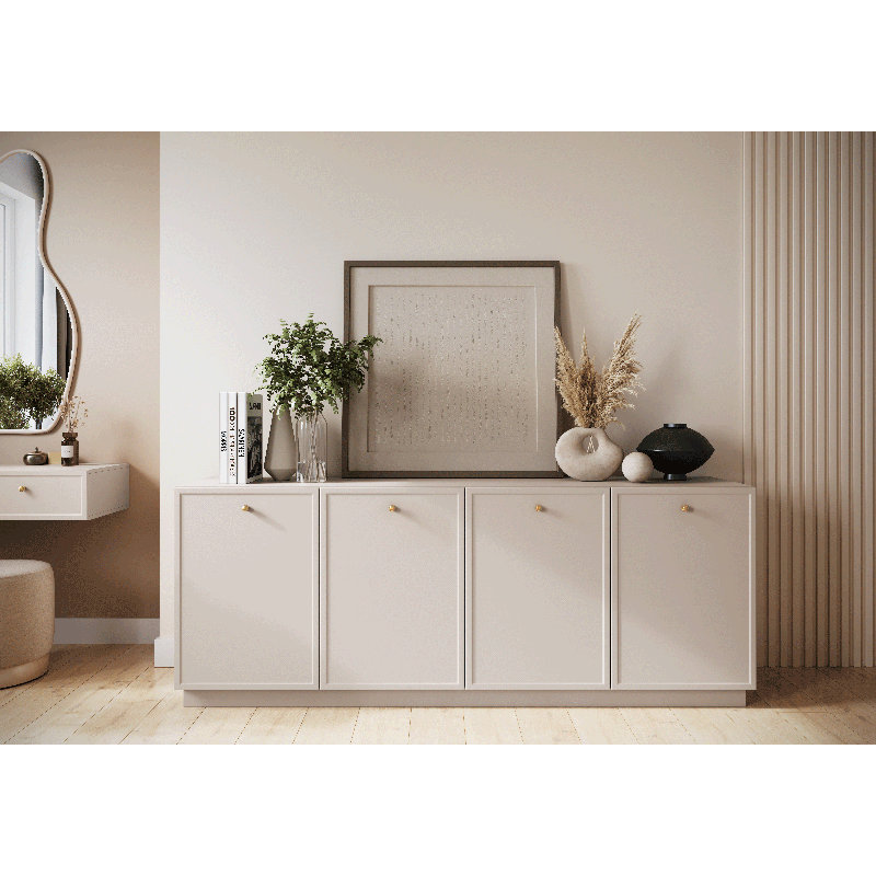 Bagga 200cm Sideboard, Beige Cream/Gold
