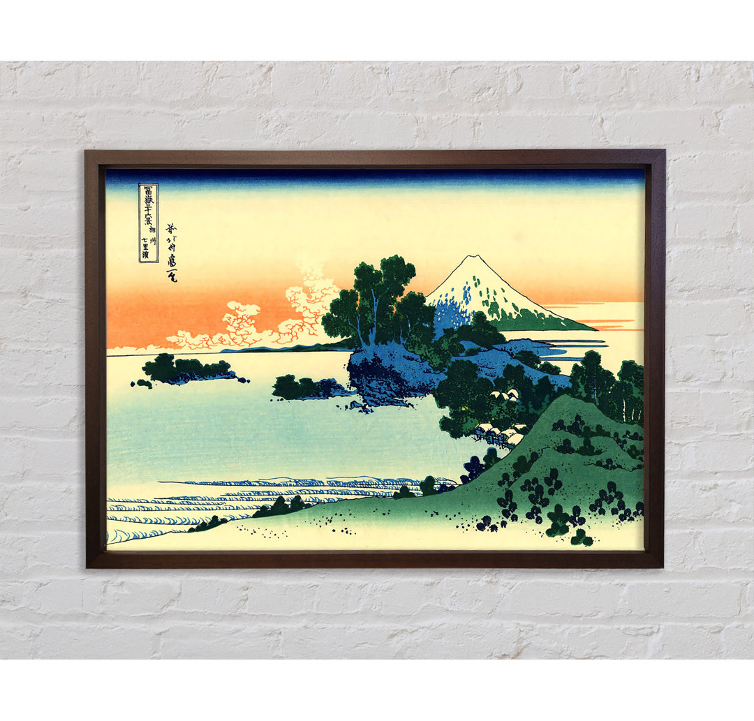 Shichiri Beach In Sagami Province von Katsushika Hokusai - Einzelbildrahmen Kunstdrucke auf Leinwand