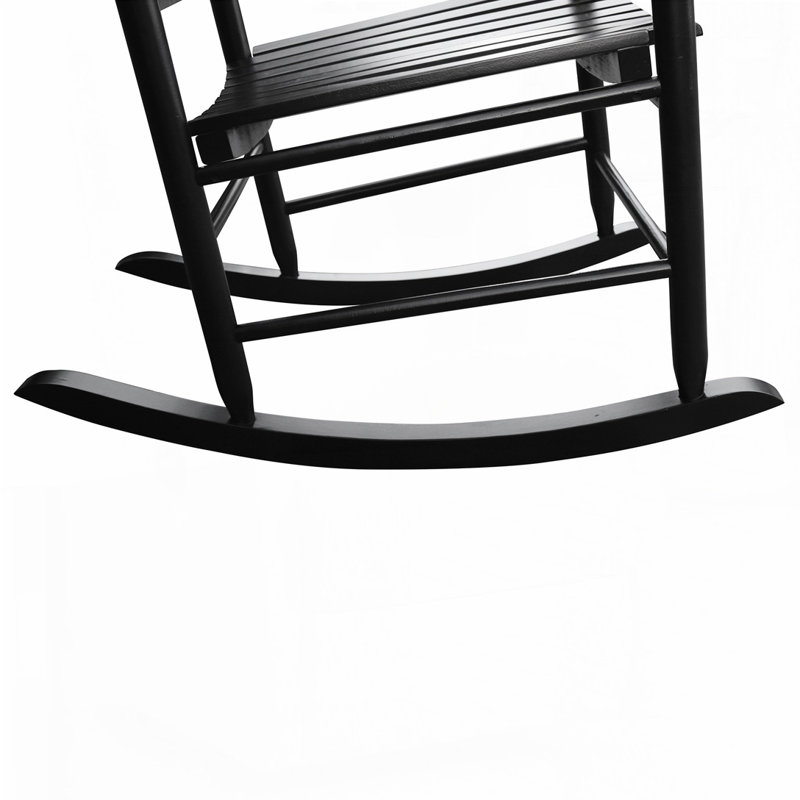 Chaises berçantes d'extérieur pour patio, Noir