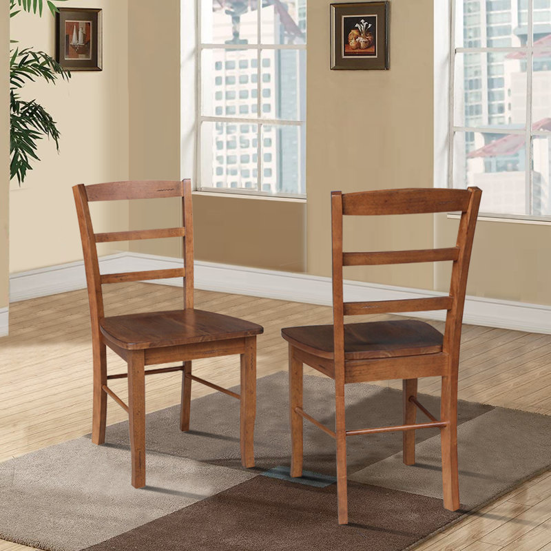 Klynn Solid Wood Dining Chair, Distressed Oak