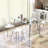 Dining Chair Set Of 4 With Heavy-duty Electroplated Metal Legs Curved Back Armless