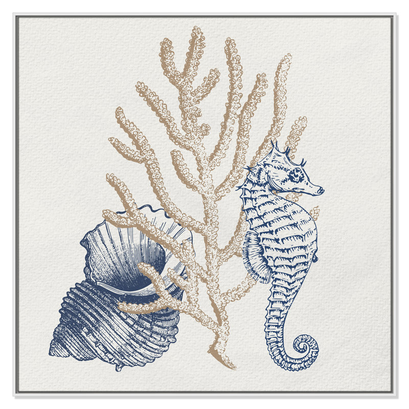 «Into the Sea II» par Kimberly Allen, H 46,5 po x l 46,5 po, Blanc