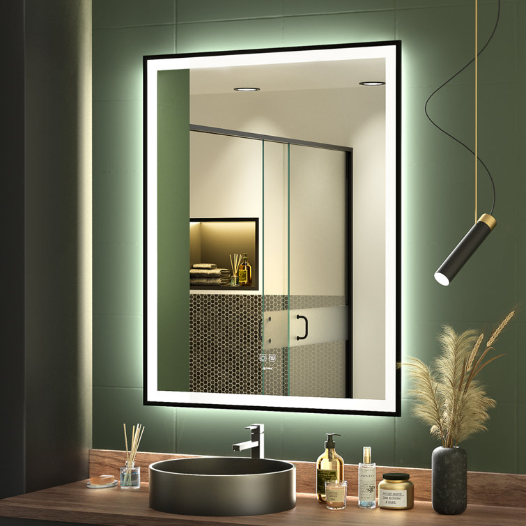 Hot Sale High End Black Circle Mirror Bathroom Backlit Bathroom  Chrome Wall Mirror - China Smart Mirror Bathroom Android, Frame for  Bathroom Mirror