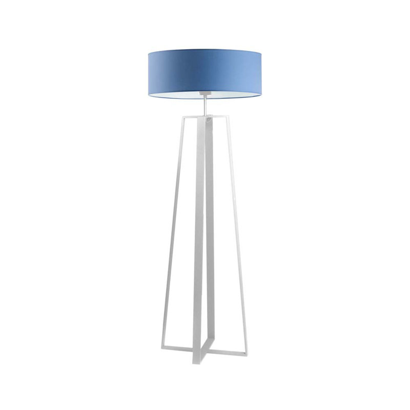 Arnessa 158cm Traditional Floor Lamp, Blue, White