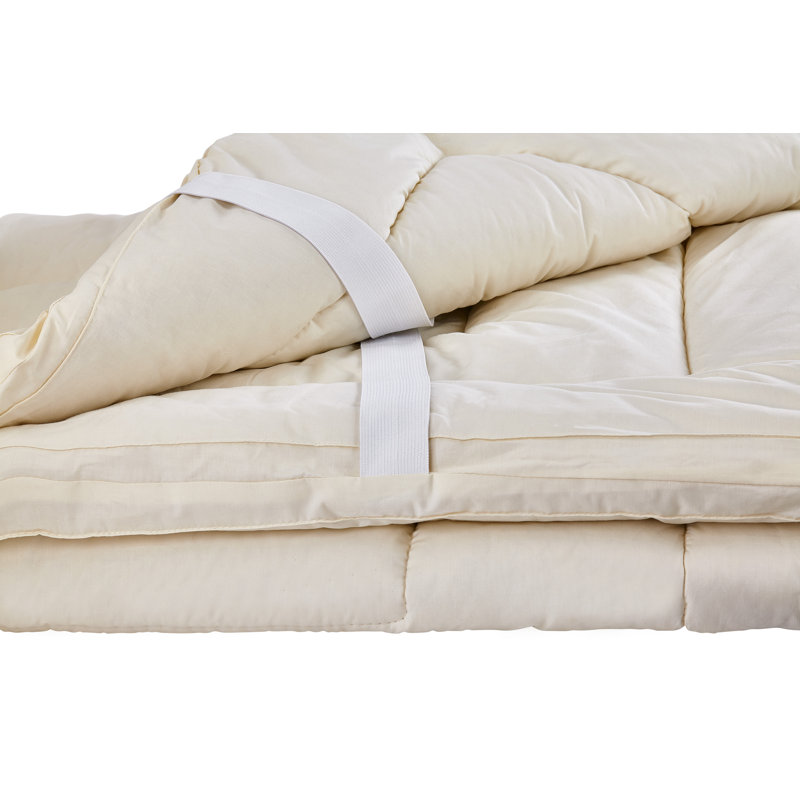 Surmatelas en laine 1,5 po, Très grand simple