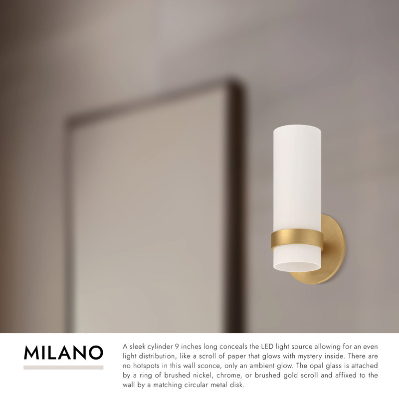 1 - Light Bath Sconce, Brushed Nickel