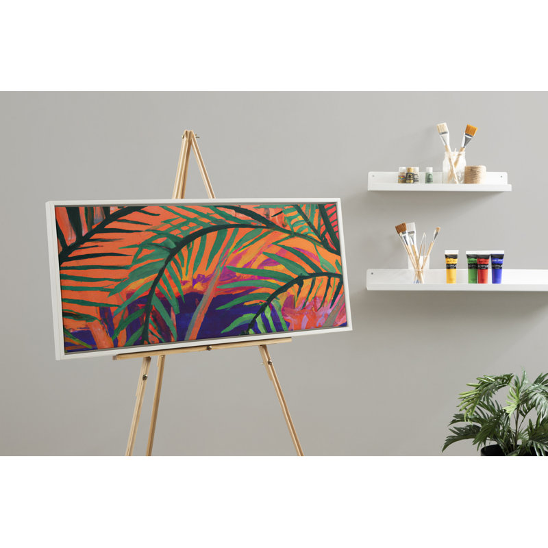 Peinture vierge sur toile encadrée, Cadre blanc