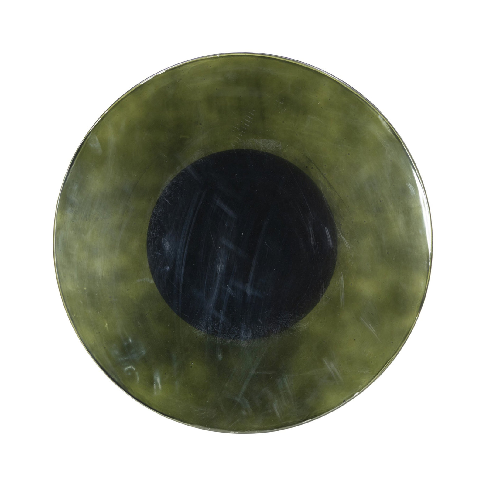 Daila Glass End Table, Smoked Black Top/Dark Brown Base