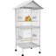Cage à oiseaux 67 po en métal à double empilable avec support roulant