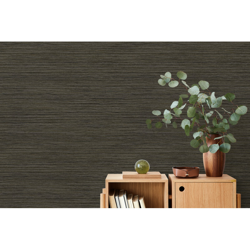  Papier peint en vinyle gaufré gris sisal Designs, Espresso
