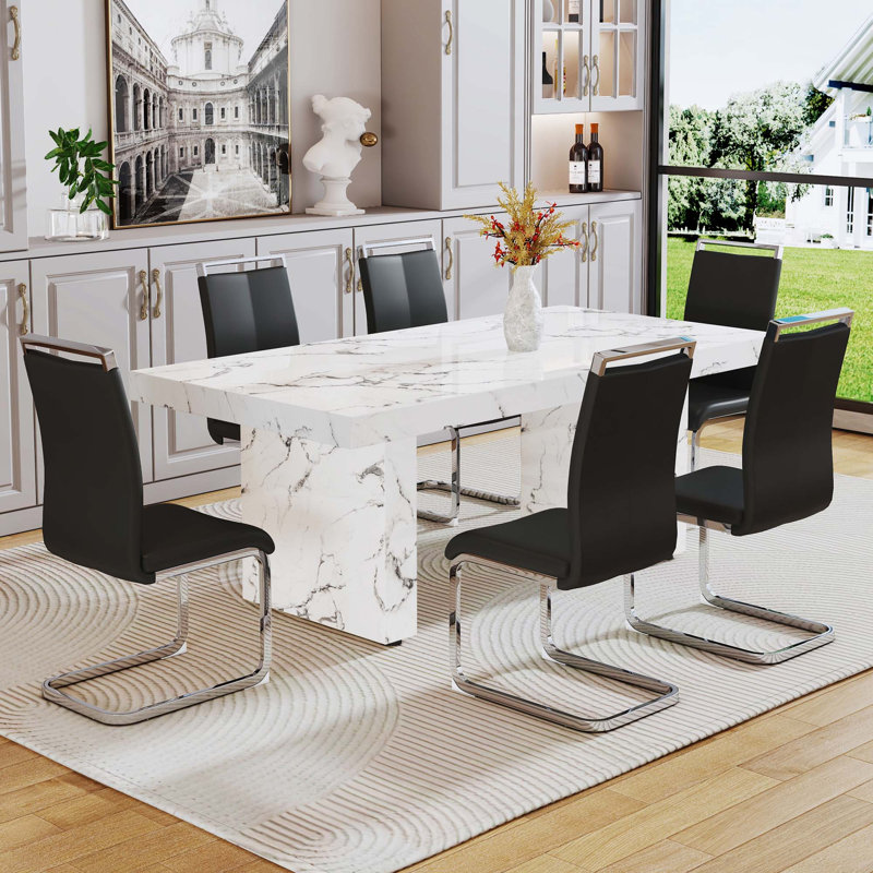Ensemble de salle à manger L 78,7 po x l 39,4 po Lafreda, 11, Gris foncé