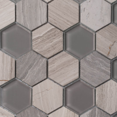 Sparta 1.9 in. x 1.9 in. Honeycomb Polished Tile