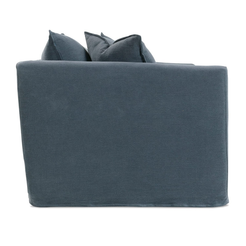 Alana Slipcovered Sofa, Indigo Linen