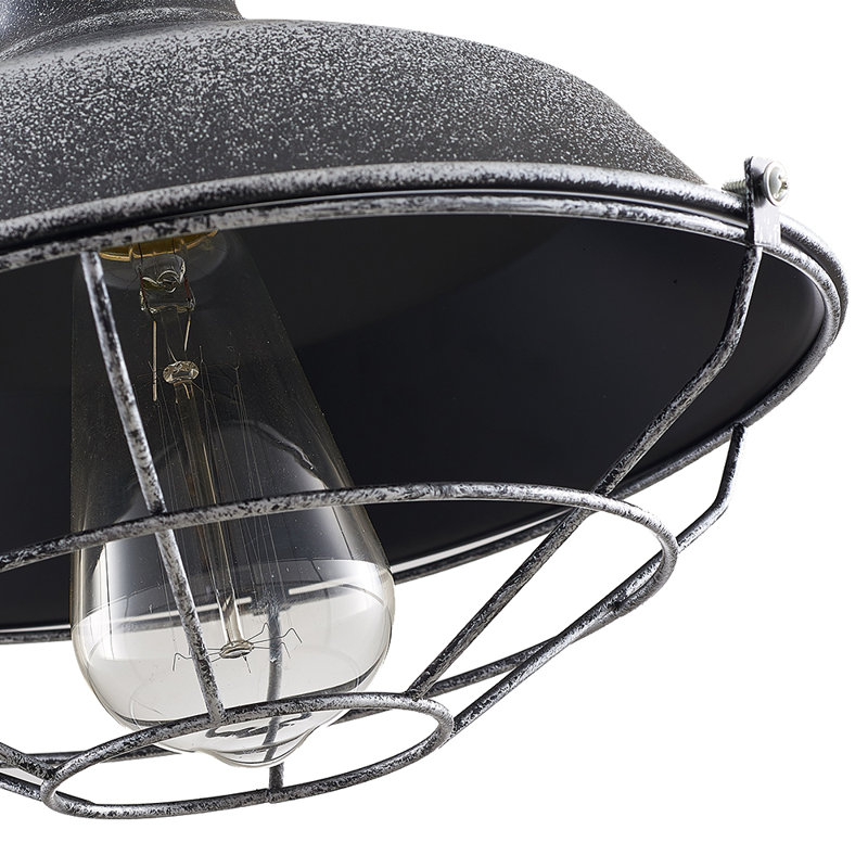 3- Light 10.5 Inches Farmhouse Pendant Light For Kitchen, Dining Room Living , Black/Silver