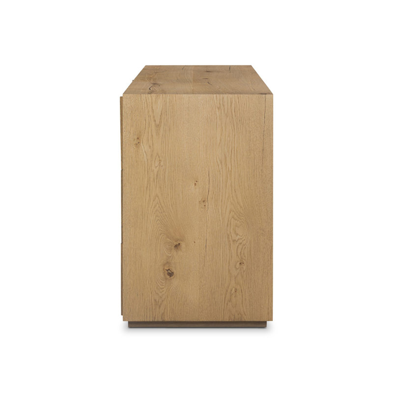 Leo 6 - Drawer Solid Wood Dresser, Rustic Light Natural Oak