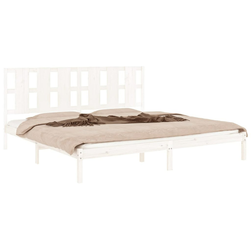 Nicol Solid Wood Bed, Grey, Super King (6')