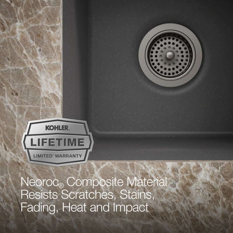 Cairn® 15 L x 15 W Neoroc® Undermount Bar Sink, Matte Graphite