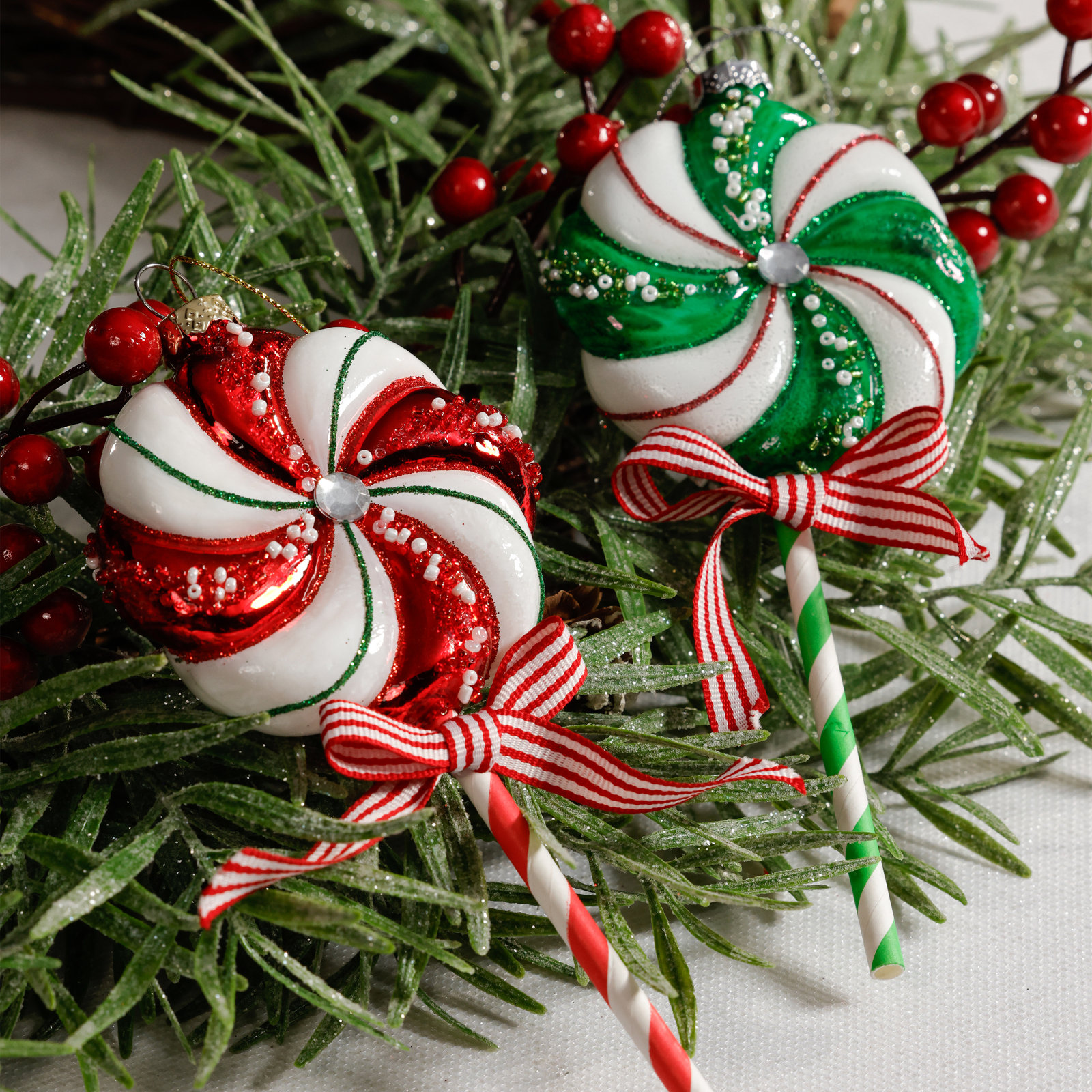 8" Glass Holiday Ornament