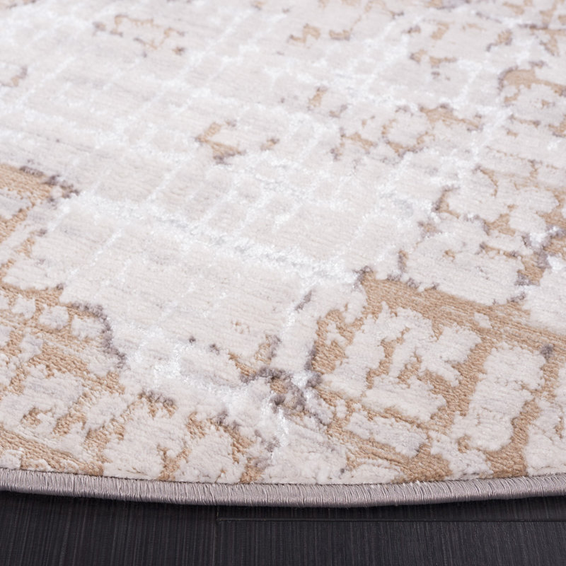 Tapis abstrait Amelia Performance, Rond 6 pi 7 po
