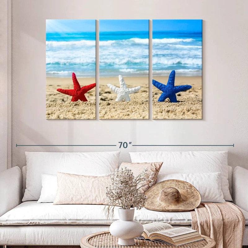 Étoile de mer patriotique Aletra Beach, H 32 po x l 50 po