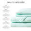 Drap-housse 100% molleton 4 pièces, ultra doux, douillet, boulochage, lavable à la machine, avec draps plats et ajustés et 2 taies d'oreiller pour un sommeil paisible
