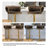 Ginko Modern Swivel Bar Stool with Backrest, Adjustable Height Kitchen Island Stool with Upholstered Seat and Footrest,-93498215-90489198