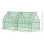 Serre de jardin de 6 pi x 3 pi, fabriquée en acier, 2 housses en PE / plastique et fenêtres enroulables, cycle de croissance des plantes prolongé, serre portative à double facteur de protection de 3 pi, cadre avec housses, fenêtres pour jardin,