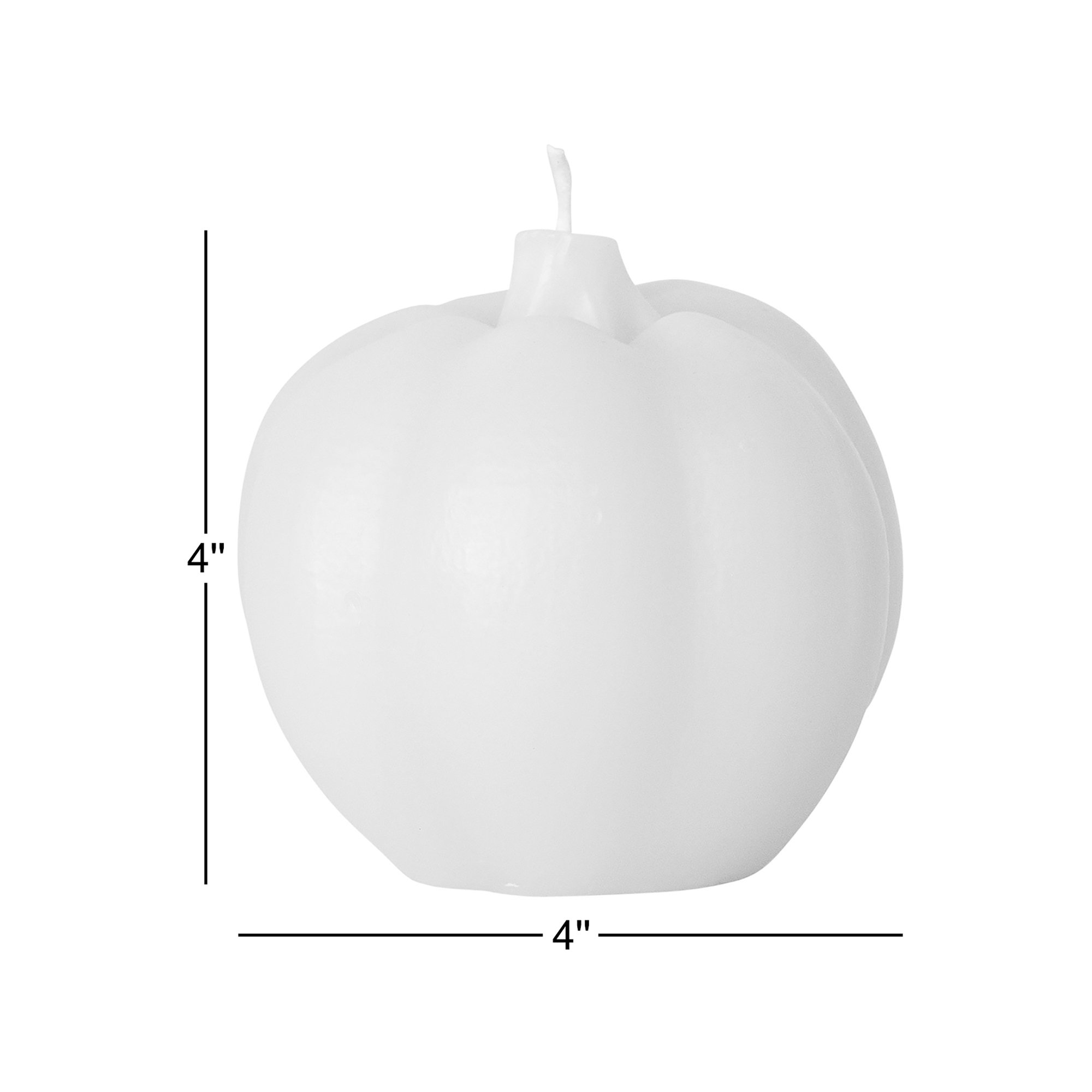 Organic Unscented Pumpkin Shaped Candle, Cream