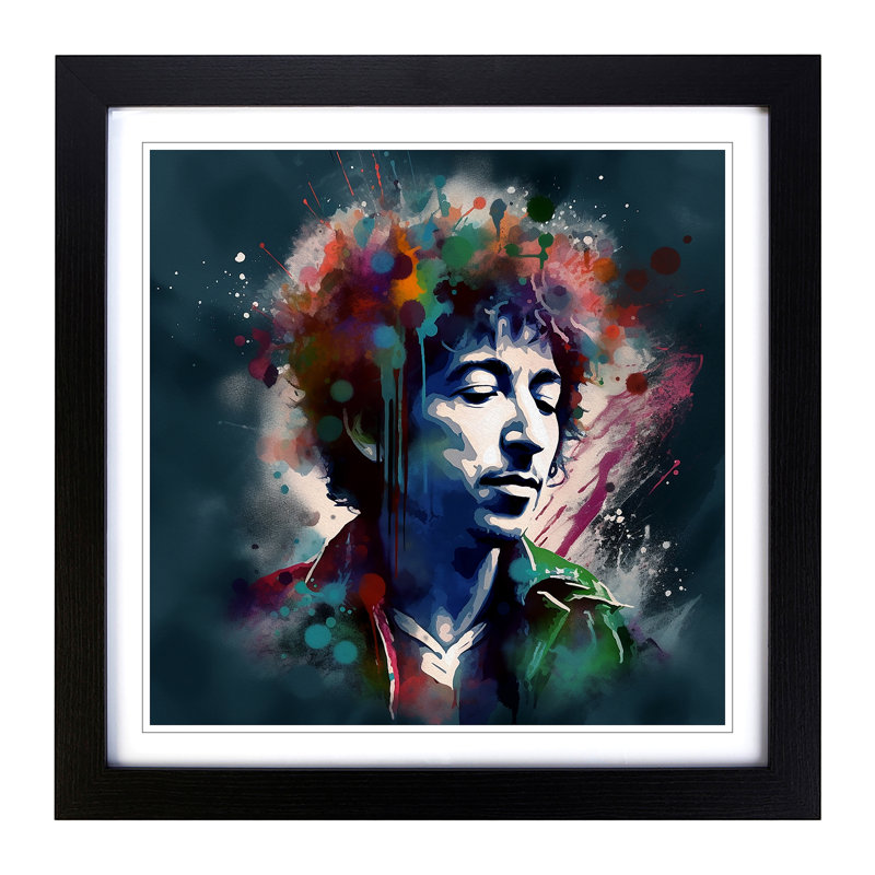 Single Picture Frame Print on Wood, Black