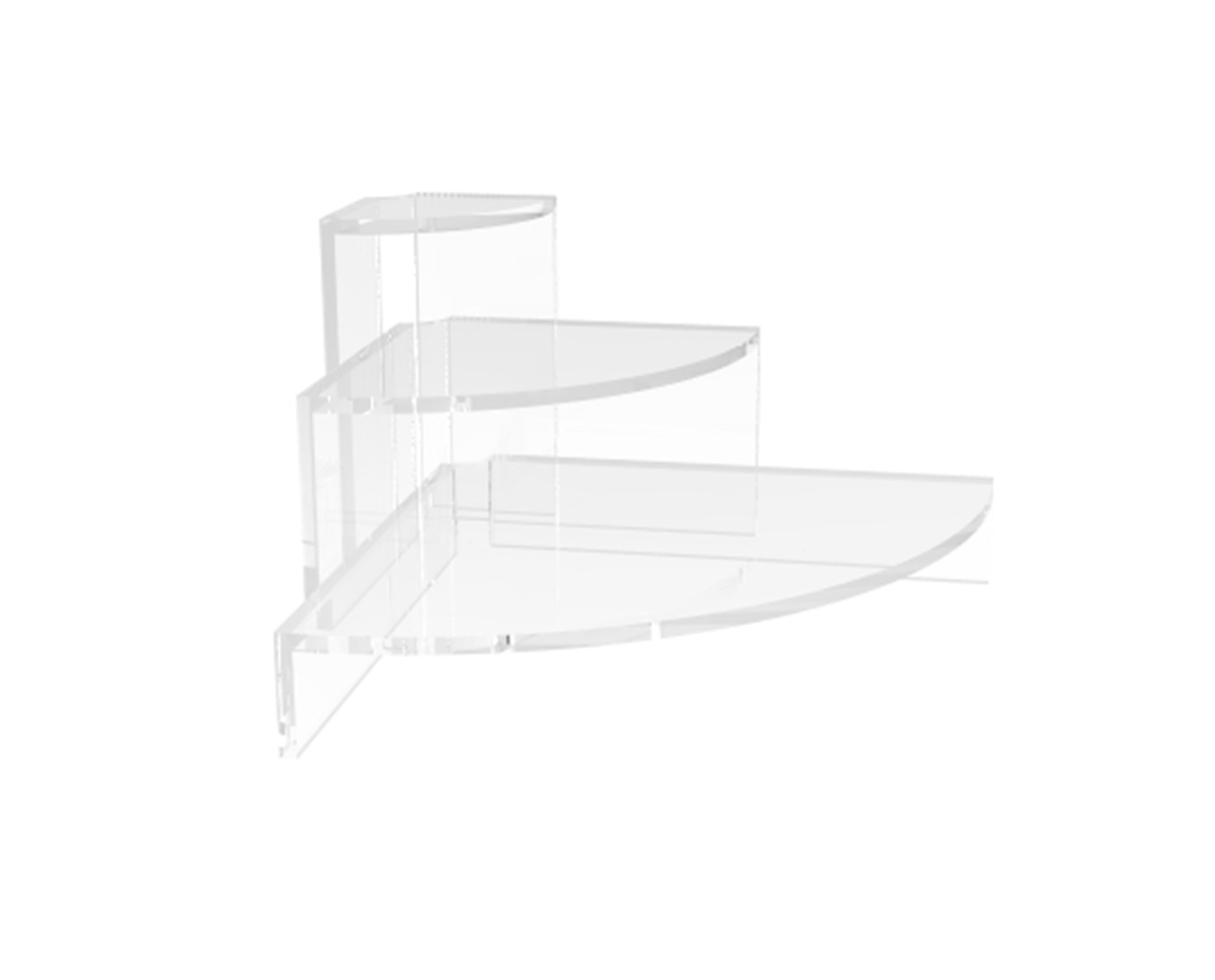 The Party Aisle™ Triangle Shaped Acrylic Risers, Set of 3 - Clear | Wayfair
