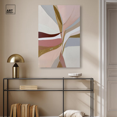 Golden Split I Canvas Print Boho Gold Wall Decor by Art Remedy, Black Frame, 36 x 54