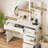 Makeup Vanity Desk With With 10 Light 3 Lighting Modes Brightness And Mirror And Power Outlet-1046125625