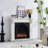 47.24"Modern Minimalist Solid Wood Simulated Flame Electric Fireplace-321674992