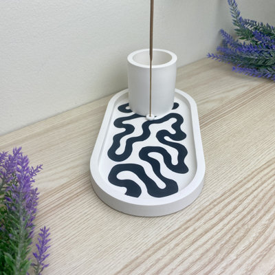 Swirls Incense Holder With Storage
