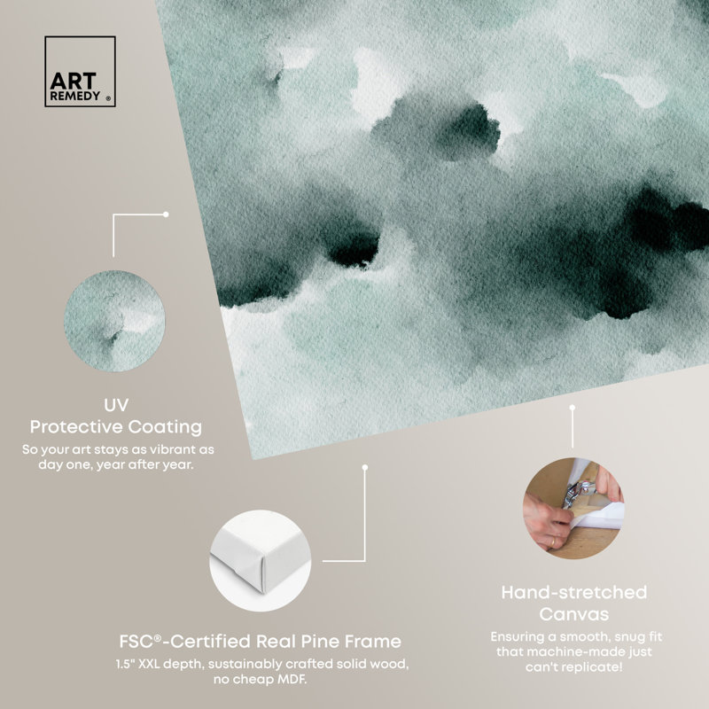 Diluted Smoke in the Snow Abstract Canvas Art, 20" x 24"