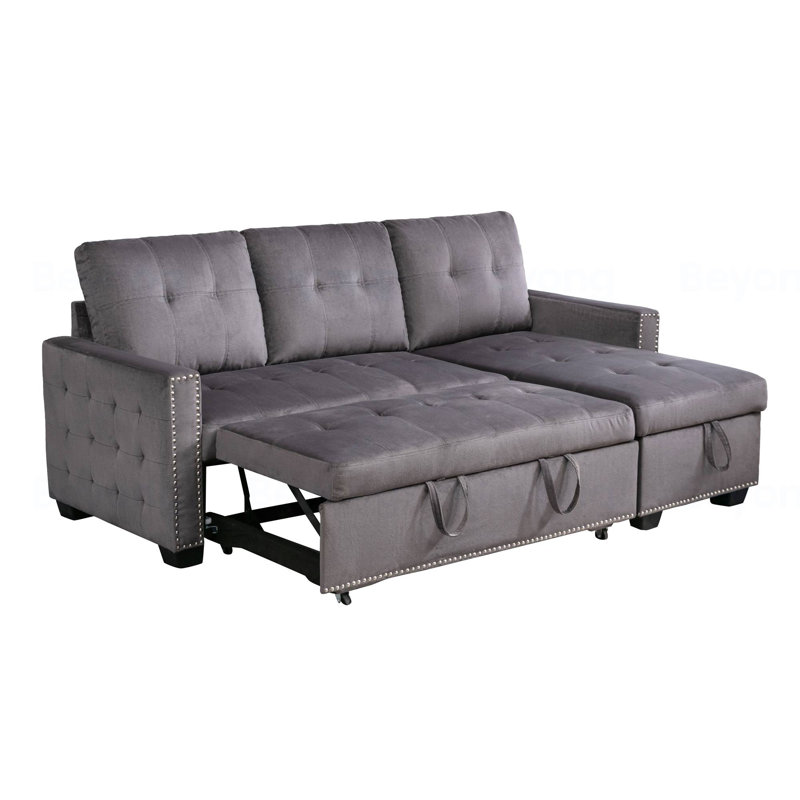 Mared Upholstered Sectional Right Hand Facing, Dark Gray Fabric Incorrect