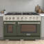 KUCHT Professional 48 in. 6.7 cu. ft. Propane Gas Range Two Ovens - One Convection - in Olive Green with True Simmer Burners-97805573-97805572