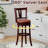 30'' Bar Height Swivel Barstools Set of 4 High Backs & Footrests Solid Wood-24852810-24852811