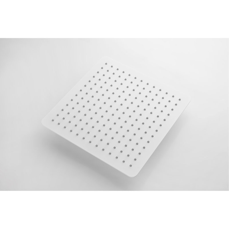 Pomme de douche pour salle de bain avec fonction haute, autonettoyante et économiseur d'eau - Acier inoxydable, 12 x 12 po, pluie spéciale blanche, économie, autonettoyant,
