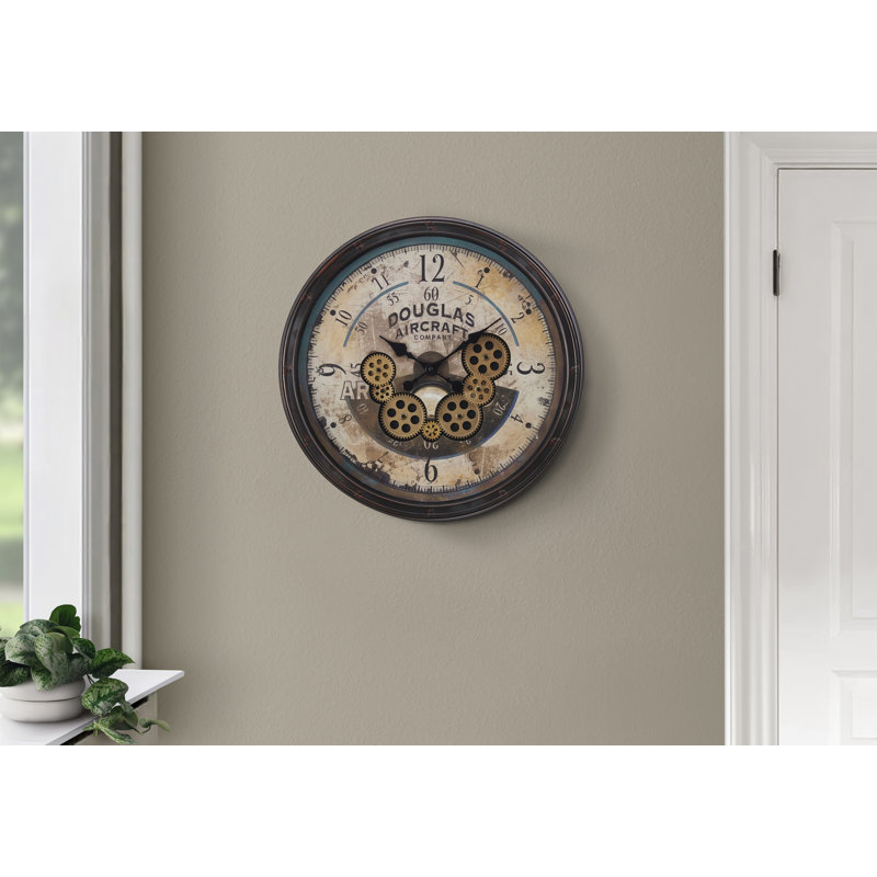 Horloge murale rétro avec mécanisme d'aviateur