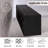  Bhhatu Modern Floating 80" Fireplace TV Stand with Storage & High Gloss Geometric Doors, Black/White-2020709900-2020709899