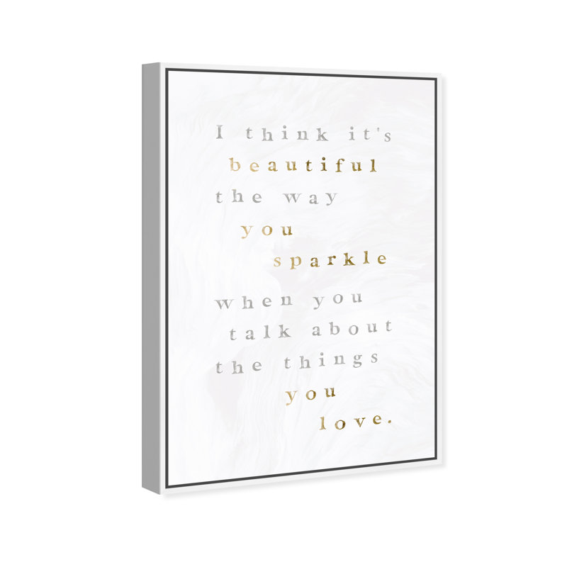Typographie et citations, je crois que c'est beau, attique, beauté, citations et dictons - Art textuel sur toile